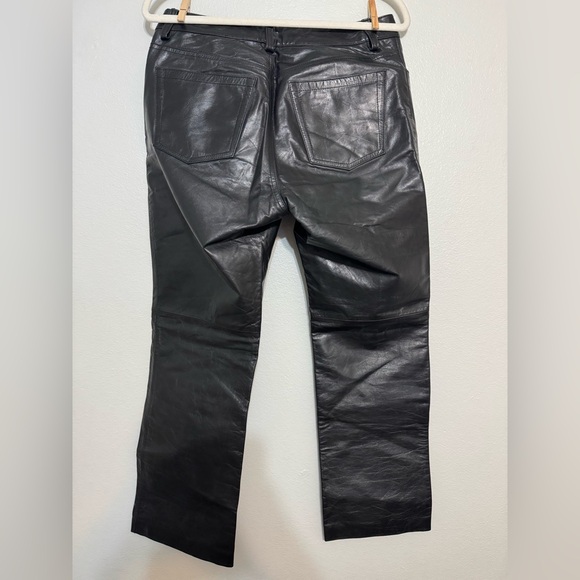 GAP Black Leather Boot Cut Pants - Picture 5 of 6